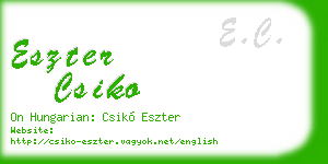 eszter csiko business card